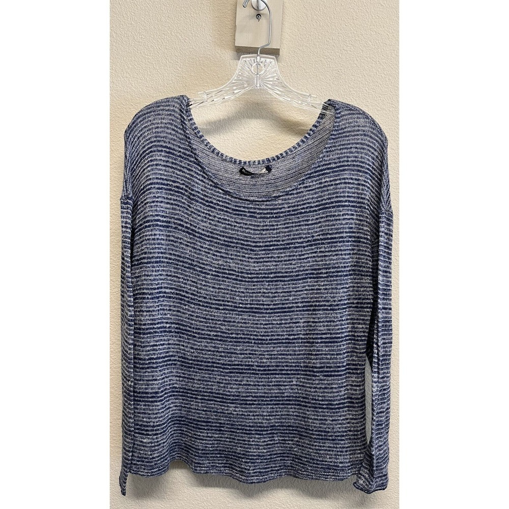 Brandy Melville Blue Stripe Wool Blend Long Sleeve Sweater Womens One Size - Picture 5 of 8